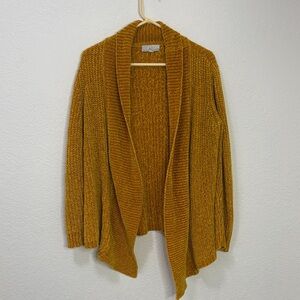 Carolyn Taylor Mustard Open-Front Cardigan
